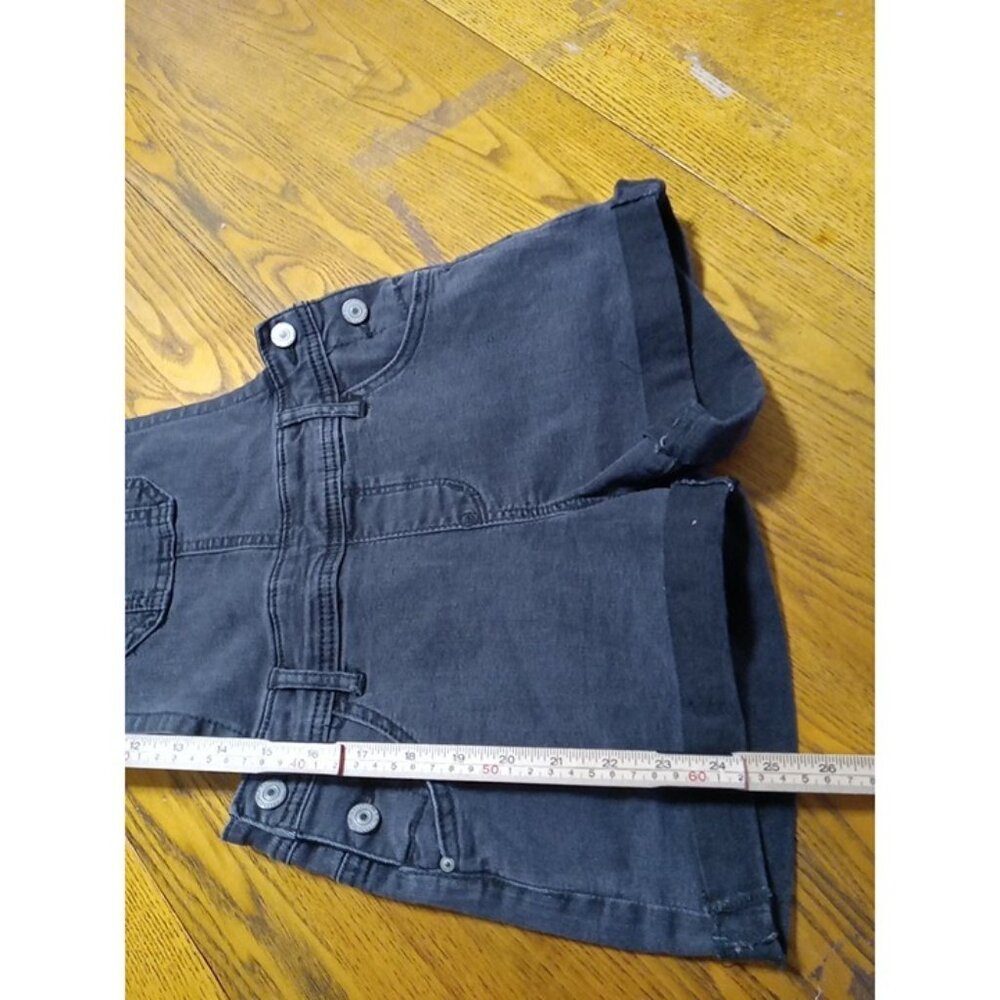 WALLFLOWER SHORTALLS Jeans Womens XS BLACK Preowned  Denim Shorts - Picture 2 of 8